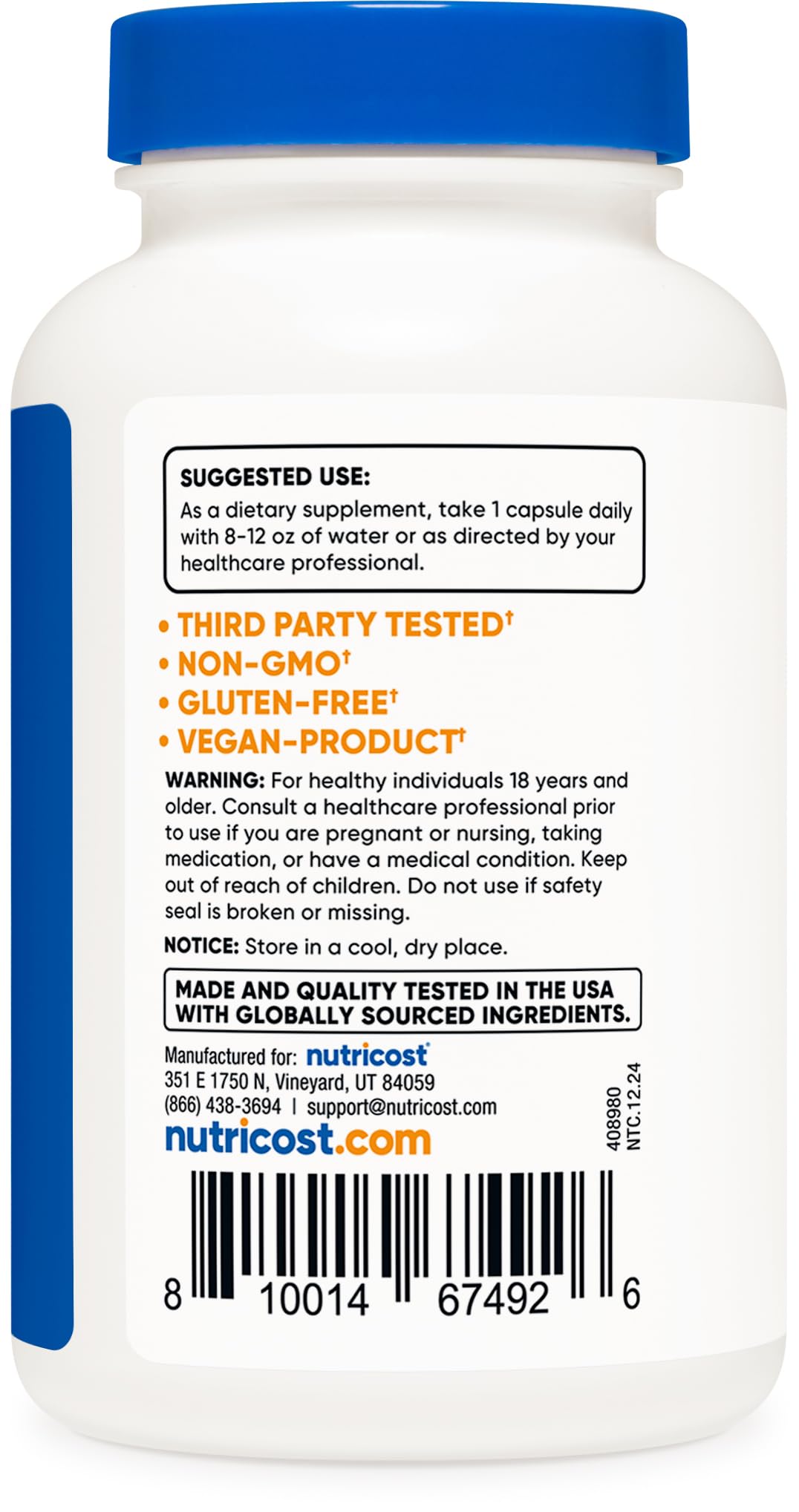 Nutricost Mushroom Complex Supplement, 120 Capsules for 120 Servings per Bottle - 10 Mushroom Blend (Includes Reishi, Maitake, Shiitake, Lion's Mane, and More) - Non-GMO and Gluten Free