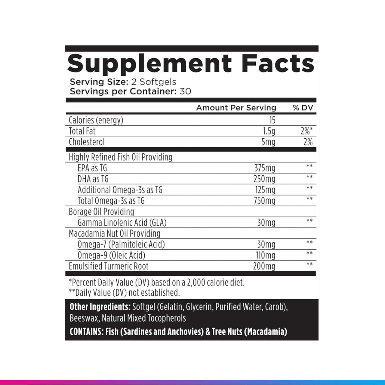 Livingood Daily Omega 3 6 9 Plus Turmeric Curcumin Supplement, 60 Softgels - Fish Oil Omega 3 Supplements (EPA & DHA) for Men and Women - Brain, Joint, Heart Health, and Metabolism - Made in USA