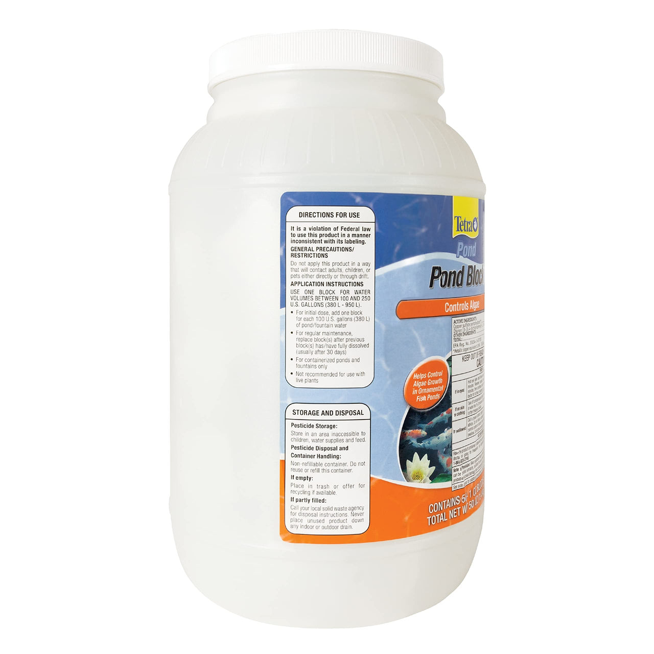 TetraPond Pond Block, 50 Count, Helps Control Algae Growth in Ornamental Fish Ponds