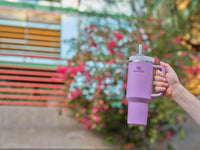 Thumbnail for STANLEY Quencher H2.0 Tumbler with Handle and Straw 40 oz | Flowstate 3-Position Lid | Cup Holder Compatible for Travel | Insulated Stainless Steel Cup | BPA-Free | Lilac