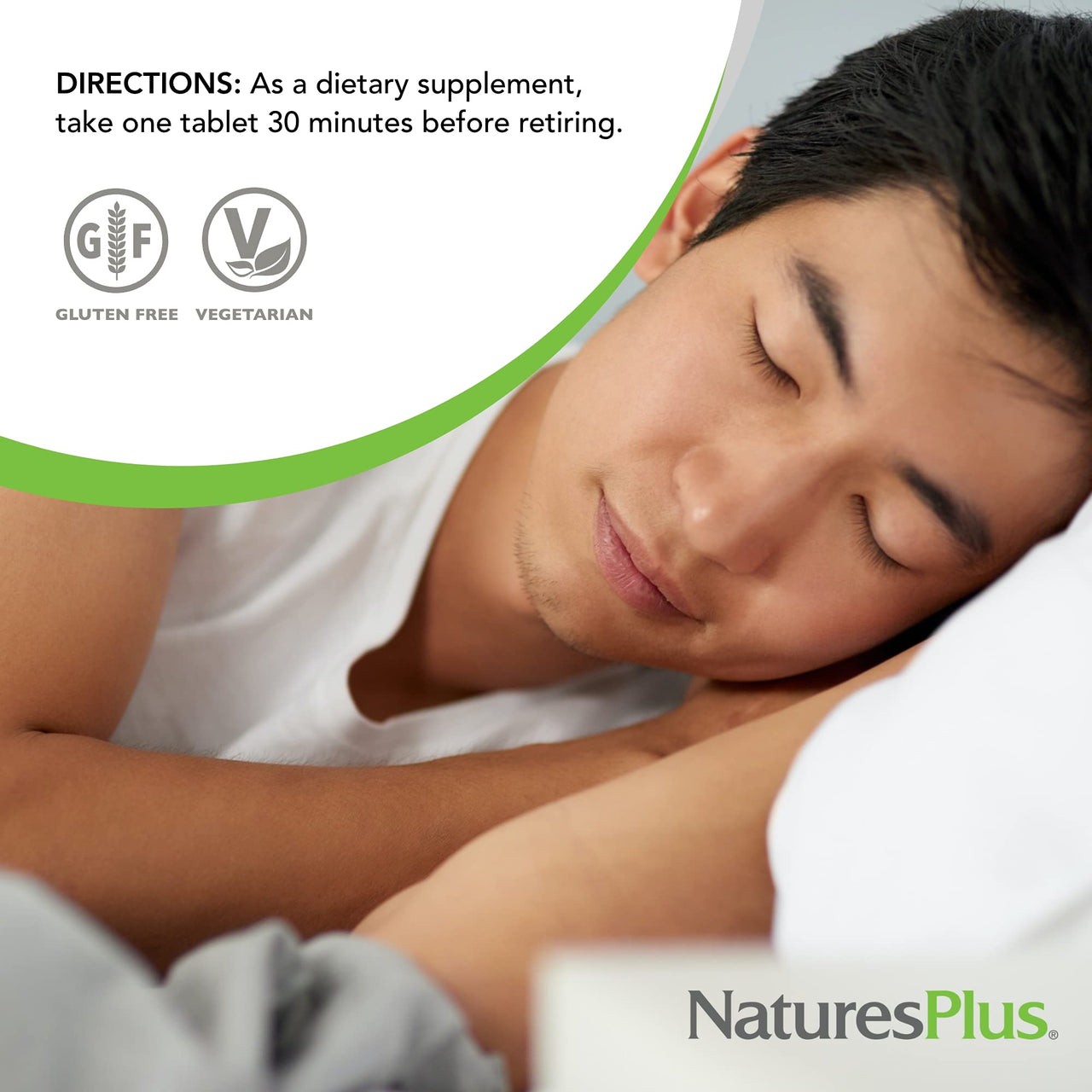 NaturesPlus, Rapid & Sustained Release - 3 mg Melatonin, 60 Bi-Layered Tablets - with Chamomile - Vegetarian, Gluten-Free - 60 Servings