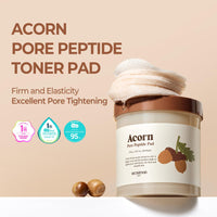 Thumbnail for SKINFOOD Acorn Pore Peptide Toner Pad, Korean Skincare Facial Toner, Pore Tightening, Elasticity, Skin Texture Improvement, Firming Up Sagging Skin 8.81 oz (60 Pads)