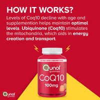 Thumbnail for Qunol CoQ10 Gummies, CoQ10 100mg, Delicious Gummy Supplements, Helps Support Heart Health, Vegan, Gluten Free, Ultra High Absorption, 2 Month Supply (60 Count, Pack of 2)