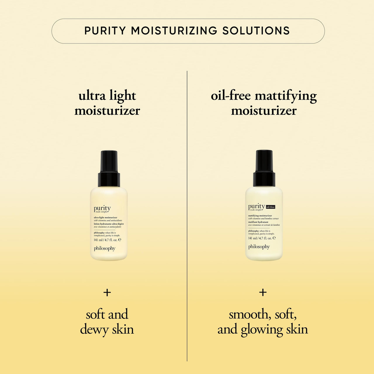 philosophy purity made simple pore ultra-light face moisturizer - with vitamins C & E, green tea, meadowfoam & chia seed oil - nourishing formula delivers 24-hour hydration - 4.7 fl oz