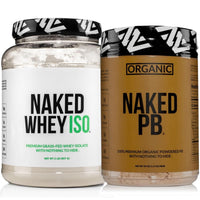 Thumbnail for NAKED Whey Isolate Protein 28 Servings + NAKED Organic Powdered Peanut Butter 45 Servings – Grass-Fed; Bulk; Non-GMO; Gluten Free; Soy Free