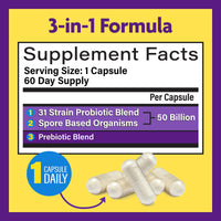 Thumbnail for InnovixLabs Multi Strain Probiotics for Women & Men - Probiotic Supplement - 50 Billion CFU - Gut Health, Immune Support, Digestion, Lactobacillus Acidophilus, Prebiotics and Probiotics, 60 Capsules