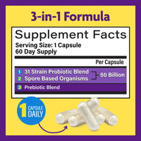 Thumbnail for InnovixLabs Multi Strain Probiotics for Women & Men - Probiotic Supplement - 50 Billion CFU - Gut Health, Immune Support, Digestion, Lactobacillus Acidophilus, Prebiotics and Probiotics, 60 Capsules
