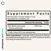 Thumbnail for Codeage Liposomal NMN 1000mg Powder Supplement - NMN 1000 mg Nicotinamide Mononucleotide NAD+ Precursor - Unflavored Powder - Liposomal Delivery - Non-GMO - 1.2 OZ