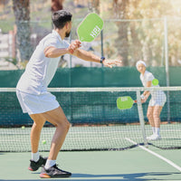 Thumbnail for HUDEF Pickleball Paddles, USAPA Approved Pickle Ball Paddles Set of 2, Graphite and Fiberglass Pickleball Paddles, Polypropylene Honeycomb Core Paddle Rackets, 4 Outdoor Balls and Carry Bag Green