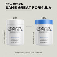 Thumbnail for Codeage Liposomal Glutathione Supplement - Pure Reduced Setria L-Glutathione, Liposomal Delivery, Phospholipid Complex - Encapsulated Glutathione Powder Pills - Vegan, Non-GMO - 60 Capsules