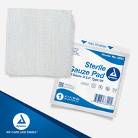Thumbnail for Dukal Sterile Gauze Pads, 100% Woven Cotton and Individually Wrapped, 4