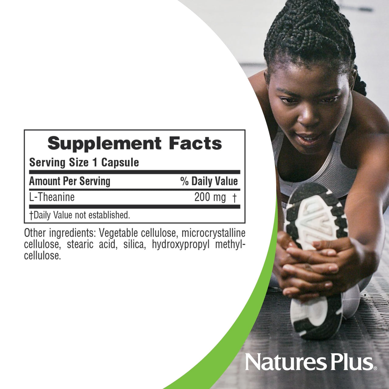 NaturesPlus PRO L-Theanine - 60 Capsules - Supports Calm Alertness, Healthy Relaxation & Improved Rest - Non-GMO, Vegan & Gluten Free - 60 Servings
