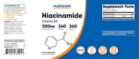 Thumbnail for Nutricost Niacinamide (Vitamin B3) 500mg, 240 Capsules - Non-GMO, Gluten Free, Flush Free Vitamin B3
