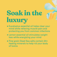 Thumbnail for ASUTRA Dead Sea Bath Salts (Detox & Slim Down), 16 oz - Soak in Rich & Vital Healing Minerals - Purify & Energize with Eucalyptus, Sweet Orange, & Lemon Essential Oils