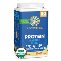 Thumbnail for Sunwarrior Vegan Protein Powder Organic Plant-Based Protein | BCAA Amino Acids Hemp Seed Plant Protein | Soy Free Dairy Free Gluten Free Synthetic Free Non-GMO | Vanilla 30 Servings | Warrior Blend