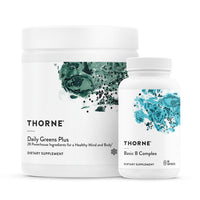Thumbnail for THORNE - Energy Bundle - Daily Greens Plus & Basic B Complex - Promotes Cellular Energy and Physical Endurance - 30 Servings