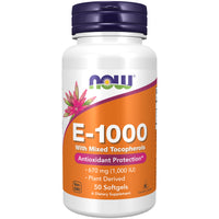 Thumbnail for NOW Foods Supplements, Vitamin E-1,000 IU Mixed Tocopherols, Antioxidant Protection*, 50 Softgels