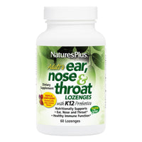 Thumbnail for NaturesPlus Adult's Ear Nose Throat Lozenges with K12 Probiotics - 60 Lozenges - Natural Tropical Cherry Berry Flavor - Immune Function & Upper Respiratory Support - Gluten Free - 30 Servings