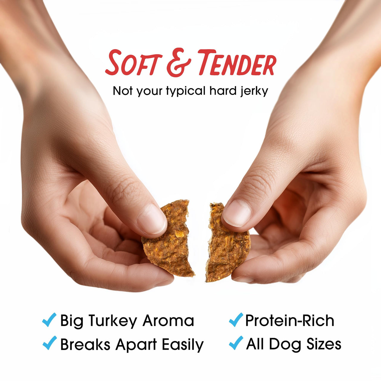 Farmland Traditions Filler Free Dogs Love Turkey & Sweet Potato Premium Jerky Treats for Dogs, 1 lb. Bag