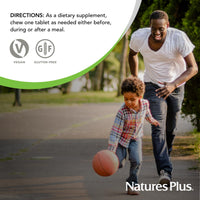 Thumbnail for NaturesPlus Say Yes to Dairy - 50 Chewable Tablets - Natural Lactase Enzyme Supplement - Maximum Strength Digestive Aid - Lactose Intolerance Relief - Gluten Free - 50 Servings