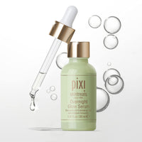 Thumbnail for Pixi Overnight Glow Serum | Glycolic Acid Exfoliating Serum for Radiance | Helps Reduce Fine Lines & Sun Spots | With Aloe, Cucumber & Nourishing Vitamins | 1.01 fl. oz/ 30 ml