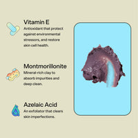 Thumbnail for Bubble Skincare Come Clean Detoxifying Clay Mask - Mineral-Rich Face Mask with Azelaic Acid and Vitamin E to Gently Exfoliate and Protect Skin - Suitable for All Skin Types (45 ml)