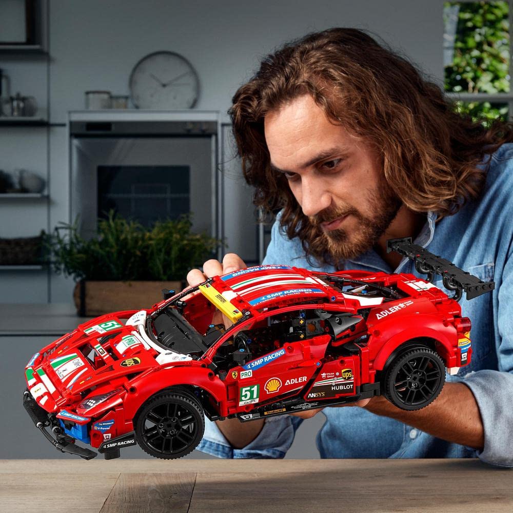 Lego 42125 Technic Ferrari 488 GTE “AF Corse #51” Super Sports Car Exclusive Collectible Model, Collectors Set for Adults