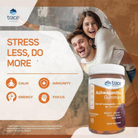 Thumbnail for Trace Minerals Ashwagandha - Ashwagandha Gummies for Supporting A Healthy Mindset - Calming Supplement - Better Sleep - Immune System & Energy Support - Passion Fruit Orange - 60 Count (30 Servings)