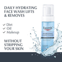 Thumbnail for Eucerin Hydrating Foaming Daily Facial Cleanser with Hyaluronic Acid, 5 Fl Oz