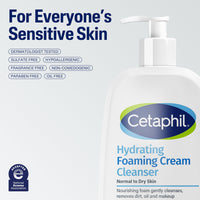 Thumbnail for Cetaphil Cream to Foam Face Wash, Hydrating Foaming Cream Cleanser, 8 oz, For Normal to Dry, Sensitive Skin, with Soothing Prebiotic Aloe, Hypoallergenic, Fragrance Free