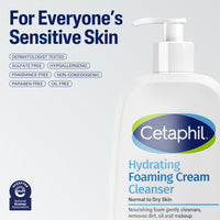 Thumbnail for Cetaphil Cream to Foam Face Wash, Hydrating Foaming Cream Cleanser, 8 oz, For Normal to Dry, Sensitive Skin, with Soothing Prebiotic Aloe, Hypoallergenic, Fragrance Free
