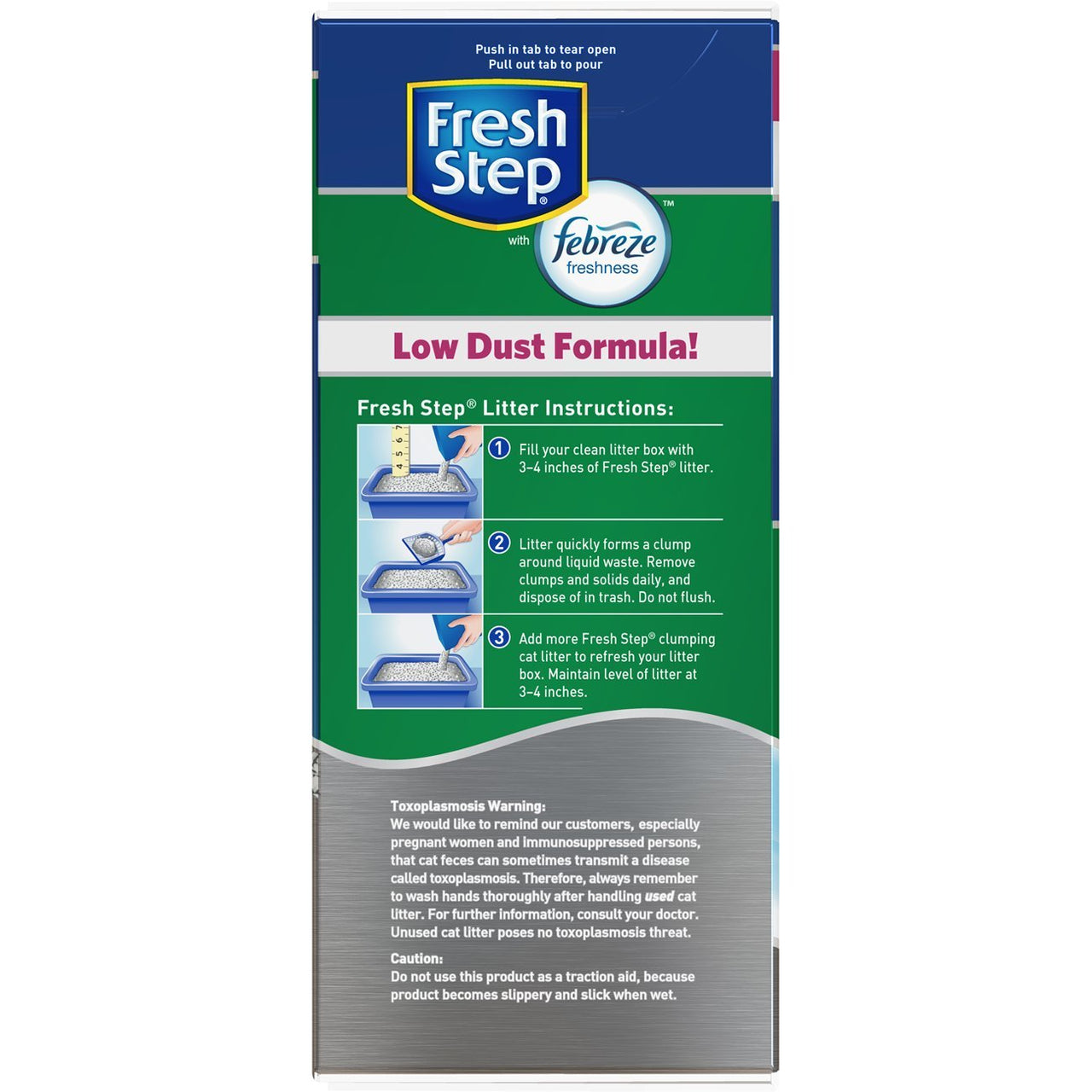 Fresh Step Odor Shield Clumping Litter With Febreze Freshness, Continuous Cat Litter Odor Eliminator, 25 lb. Box