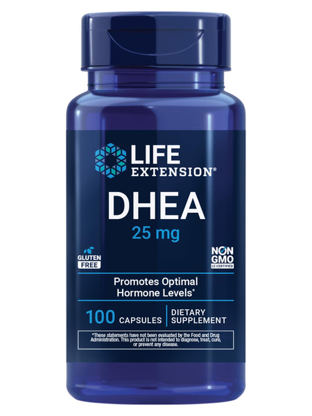 Life Extension DHEA 25 mg – Supplement for Hormone Balance, Immune Support, Sexual Health, Bone & Cardiovascular Health and Anti-Aging and Mood Support – Gluten-Free, Non-GMO – 100 Capsules