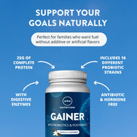 Thumbnail for MRM Nutrition Gainer Protein with Probiotics & Postbiotics - Vanilla Flavored for Men & Women, 25g of Whey Protein Concentrate & Isolate, Micellar Casein, & Digestive Enzymes - 18 Servings