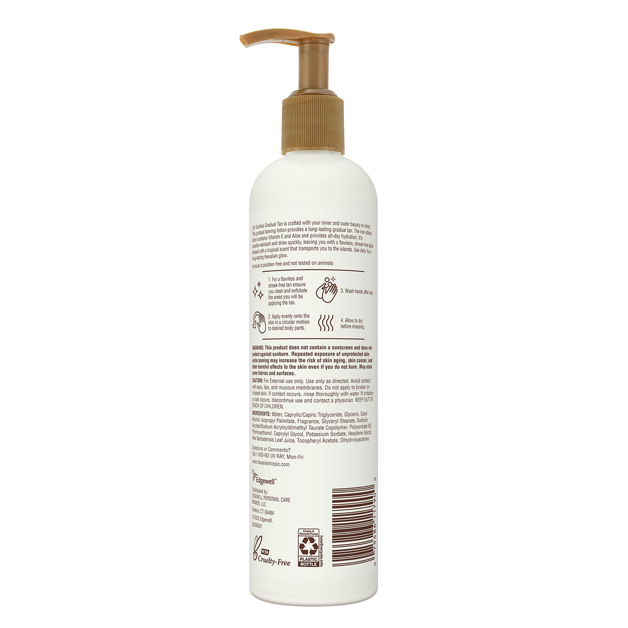 Hawaiian Tropic Sunless Tan Gradual Tanning Lotion, 12.6oz | Gradual Tan Self Tanning Lotion, Sunless Tanner, Hawaiian Tropic Tanning Lotion, 12.6oz (Pack of 2)