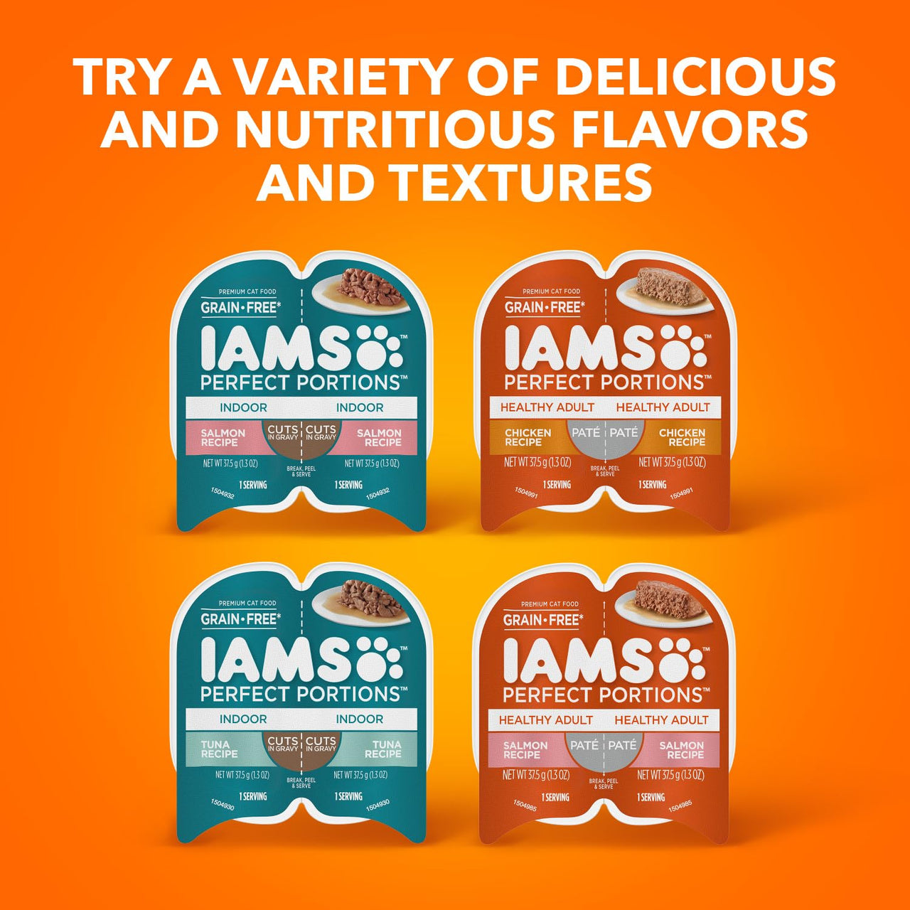 IAMS Perfect Portions Healthy Kitten Grain Free Wet Cat Food, Wet Cat Food Pate Recipe, Chicken Recipe, 2.6 oz. (24 Twin Packs)