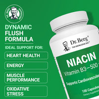 Thumbnail for Dr. Berg Highly-Potent Niacin 500 mg – Now Only 125 mg per Capsule for Niacin Flush Tolerance Building – Gradually Increase to 500mg a Day – Vitamin B3 for Heart, Brain & Energy Support – 100 Capsules
