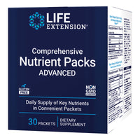 Thumbnail for Life Extension Comprehensive Nutrient Packs Advanced, Curcumin, Fish Oil, multivitamin, CoQ10, multis and Supplements, 30 on-The-go Packets, Gluten-Free, Non-GMO