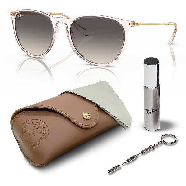 Ray-Ban RB4171 ERIKA CLASSIC Phantos Shaped Non-Polarized Sunglasses for Women – Includes Official RAYBAN Eyewear Kit – Ideal Formal & Casual Wear Sunglasses – Grey Lens