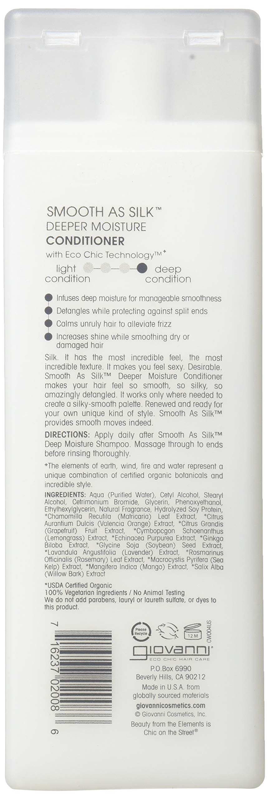 Giovanni Cosmetics - Giovanni Smooth As Silk Deeper Moisture Conditioner - 8.5 Fl Oz - Pack Of 1