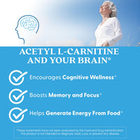 Thumbnail for Doctors Best Acetyl-L-Carnitine, Supports Mental Focus & Alertness, Non-GMO, Gluten Free, Soy Free, Vegan 60 Veggie Caps