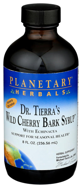 Dr Tierra's Wild Cherry Bark Syrup Planetary Herbals 8 oz Liquid
