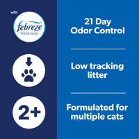 Thumbnail for Fresh Step Clean Paws Cat Litter With Febreze Freshness, Multi-Cat Low-Tracking Clumping Litter With Guaranteed Odor Control, 22.5 lb. Box