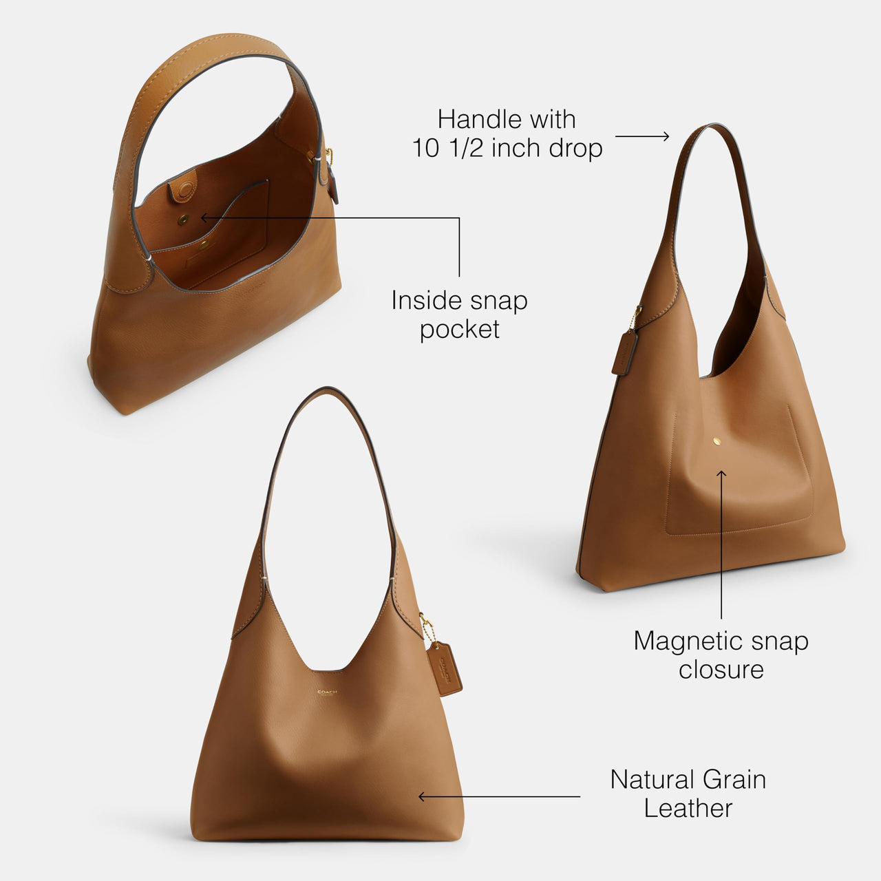 Coach Brooklyn Shoulder Bag 28, Honey Brown