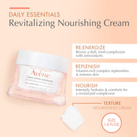 Thumbnail for Avène Revitalizing Nourishing Cream, Ultra Nourishing Face Moisturizer, Non-comedogenic 1.6 Fl Oz