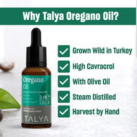 Thumbnail for TALYA Oregano Oil 0.34 fl.oz | Oil of Oregano Liquid | Immune Support, High Carvacrol, Digestive Health | Non-GMO | Vegan | Mediterranean Oregano