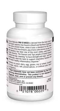 Thumbnail for Source Naturals PAU D'Arco Dietary Supplement - 100 Tablets