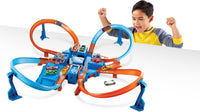 Thumbnail for Hot Wheels Track Set with 1:64 Scale Toy Car, 4 Intersections for Crashing, Powered by a Motorized Booster, Criss-Cross Crash Track (Amazon Exclusive)