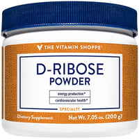 Thumbnail for The Vitamin Shoppe D-Ribose Powder - ATP Energy Production & Heart Health | Pure 5-Carbon Sugar | 200g 40 Servings | Unflavored