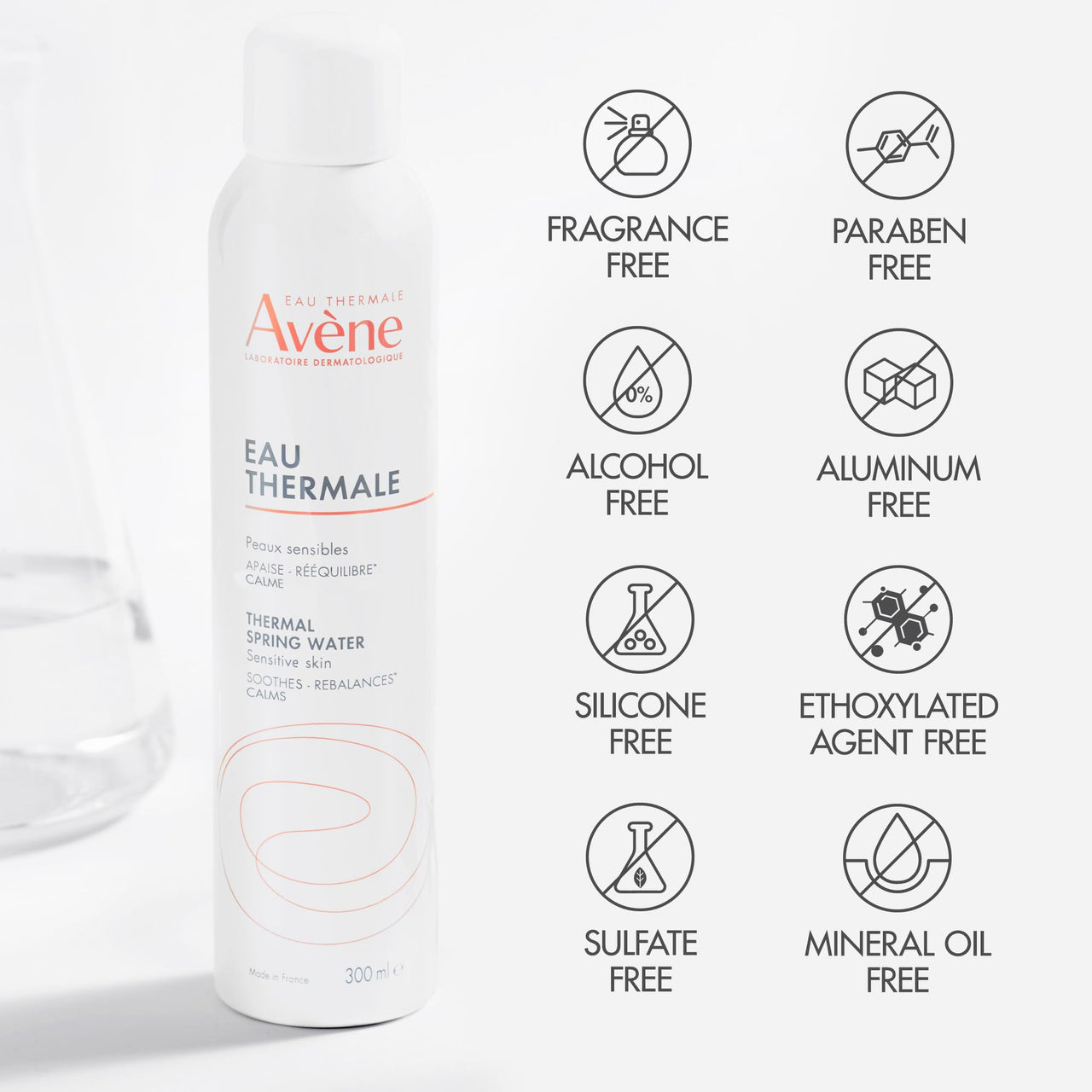 Avène Thermal Spring Water, Soothing Calming Facial Mist Spray for Sensitive Skin, 10.1 Oz
